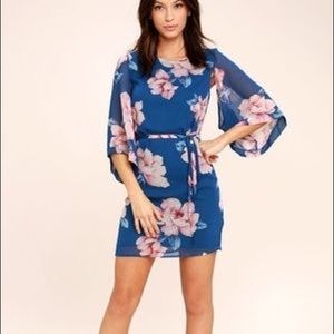 Lulu blue and pink flower dress